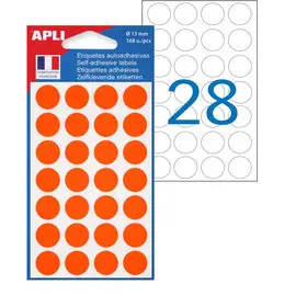 Pastilles orange Ø 15 mm 168 u. photo du produit