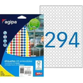 Pastilles couleurs assorties multi usage Ø 8 mm 6 feuilles photo du produit