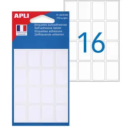 Etiquettes blanches 22x16 mm 112 u. photo du produit