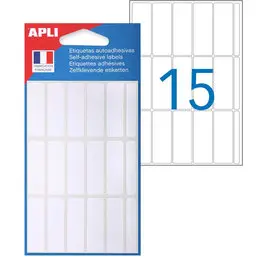 Etiquettes blanches 12x38 mm 105 u. photo du produit