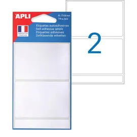Etiquettes blanches 77x50 mm 14 u. photo du produit