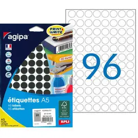 Pastilles noire multi-usage Ø 15 mm 10 feuilles photo du produit