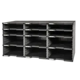 MODULODOC 12 cases vides noir/gris souri photo du produit