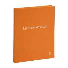 LIVRE DE RECETTES 220X170 96 P ORANGE photo du produit