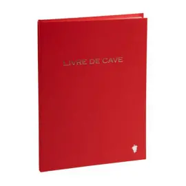LIVRE DE CAVE 297X210 96 PAGES ROUGE photo du produit