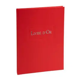LIVRE D OR .1M. 297X210 ROUGE photo du produit