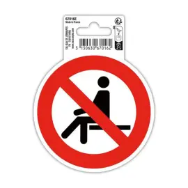 Pann. adhesif interdit de s assoir 10cm photo du produit