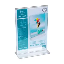 Porte-visuel droit vertical A6 cristal photo du produit