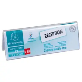 Lot de 10 porte-noms 105x40mm (A7 plier) photo du produit