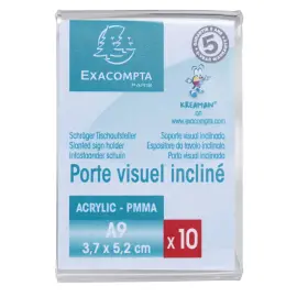 Lot de 10 porte-etiquettes 52x37 vertica photo du produit
