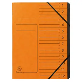 Trieur agrafe int. noir 12 comp. Orange photo du produit