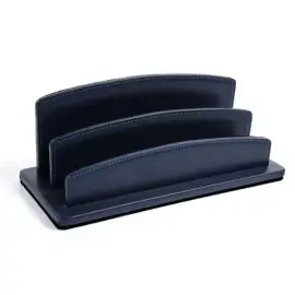 Organisateur Bureau Avec 8 Compartiments Réglables - Trieur Courrier, Porte-revues, Bleu, Dimensions 34.9x14.3x13.3 Cm