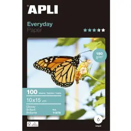 Papier photo brillant Everyday - 10 x 15 cm - 180 g/m&sup2; - 100 feuilles - Apli photo du produit