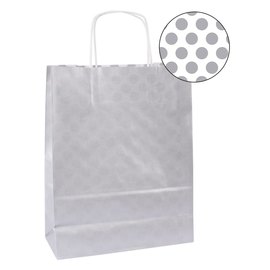 Paq 50 sacs 25x11x31 kraft argent photo du produit