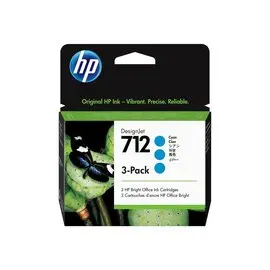 HP 712 3-Pack 29-ml Cyan DesignJet Ink photo du produit