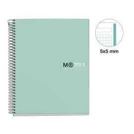 Notebook The Original Rigide A5 Quadri. 5x5mm 80feuil. Aqua photo du produit