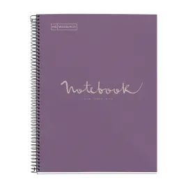 Notebook Eco Emotions Recycl&eacute; A4 Quadri. 5x5mm 80feuil. Lavande photo du produit