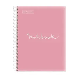 Cahier spirales souple - A4 - 5x5 - 120 feuilles - Rose photo du produit