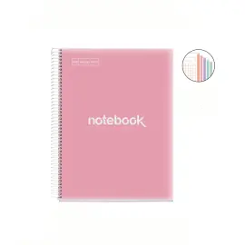 Notebook Emotions Souple A5 Quadri. 5x5mm 120feuil. 5coul. Rose photo du produit