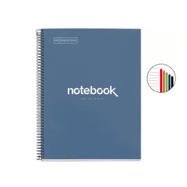 Notebook Emotions Rigide A5 Quadri. 5x5mm 120feuil. 5coul. Marine photo du produit