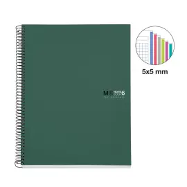 Notebook The Original Souple A5 Quadri. 5x5mm 150feuil. 6coul. Kaki photo du produit