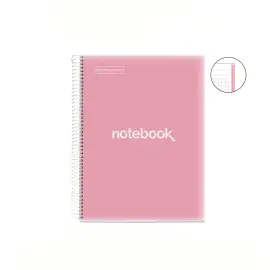 Notebook Emotions Souple A4 Quadri. 5x5mm 80feuil. Rose photo du produit