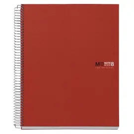 Notebook The Original Souple A4 Lign&eacute; 7mm 200feuil. 8coul. Rouge photo du produit