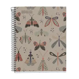 Notebook Eco Design Recyclé A5 Ligné 7mm 80feuil. Butterfly photo du produit