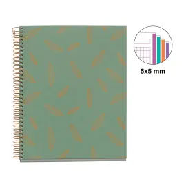Notebook Lifestyle Rigide A5 Quadri. 5x5mm 120feuil. 4coul. Feuilles photo du produit