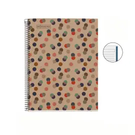 Notebook Eco Design Recycl&eacute; A5 Lign&eacute; 7mm 80feuil. Confetti photo du produit