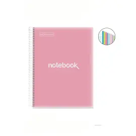 Notebook Emotions Souple A4 Quadri. 5x5mm 160feuil. 8coul. Rose photo du produit