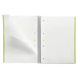 Cahier spirales souple - A4 - 5x5 - 80 pages - Vert photo du produit