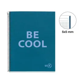 Notebook Be Eco Recycl&eacute; A4 Quadri. 5x5mm 80feuil. Saphir photo du produit