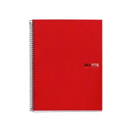 Notebook The Original Souple A5 Quadri. 5x5mm 150feuil. 6coul. Rouge photo du produit