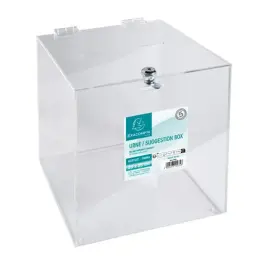 Urne trans. couvercle fermant a cle 25cm photo du produit