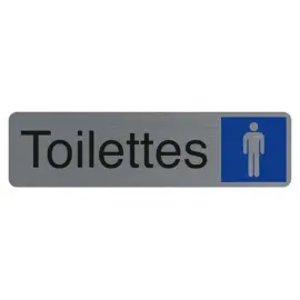 Plaque  adhesive Toilettes homme FR photo du produit