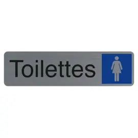 Plaque adhesive Toilettes dame FR photo du produit