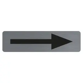Plaque adhesive fleche noire photo du produit