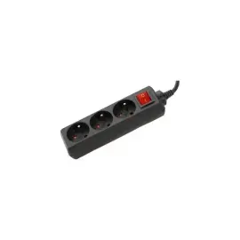 DEXLAN Multiprise 3 prises avec interrupteur noire - 1,5 m photo du produit