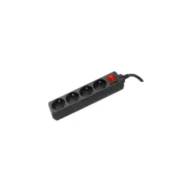 DEXLAN Multiprise 4 prises avec interrupteur noire - 1,5 m photo du produit
