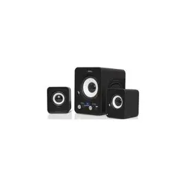 Mini Enceintes Stereo 2.1 6W Jack 3.5 mm noir photo du produit