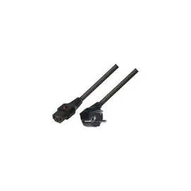 IEC-LOCK Cordon d alimentation CEE7 / C13 a verrouillage noir - 3,0 m photo du produit