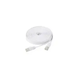 Cordon RJ45 plat categorie 6 U/FTP snagless blanc - 1 m photo du produit