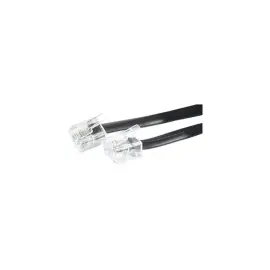 Cordon telephonique RJ11 / RJ11 noir - 2 m photo du produit