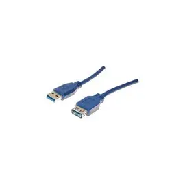 Rallonge USB 3.0 type A / A bleue - 1,0m photo du produit