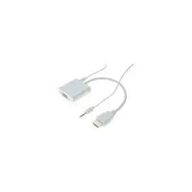 CONVERTISSEUR BLANC HDMI VERS VGA + AUDIO ECO photo du produit