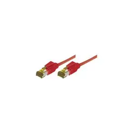 Cordon RJ45 sur cable categorie 7 S/FTPLSOH snagless rouge - 0,5 m photo du produit