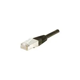 Cordon RJ45 categorie 5e F/UTP noir - 1m photo du produit