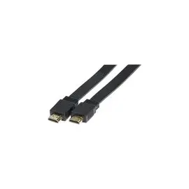 Cordon HDMI haute vitesse plat noir  - 3 m photo du produit