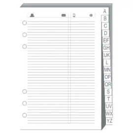 REPERTOIRE TEL T21 Blanc rech s/f photo du produit